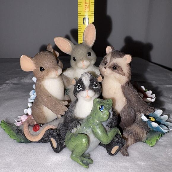 Fitz & Floyd Charming Tails Friends Are Family We Choose 89/187 No Box - Picture 9 of 9